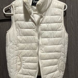 Women's White Puffer Vest